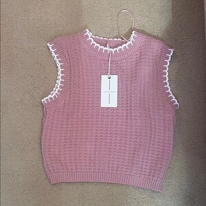 moon & madison Pink Sleeveless Sweater